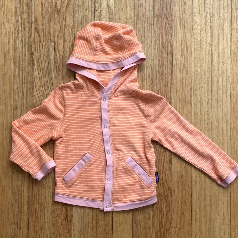 Patagonia button up lightweight organic cotton hoodie.